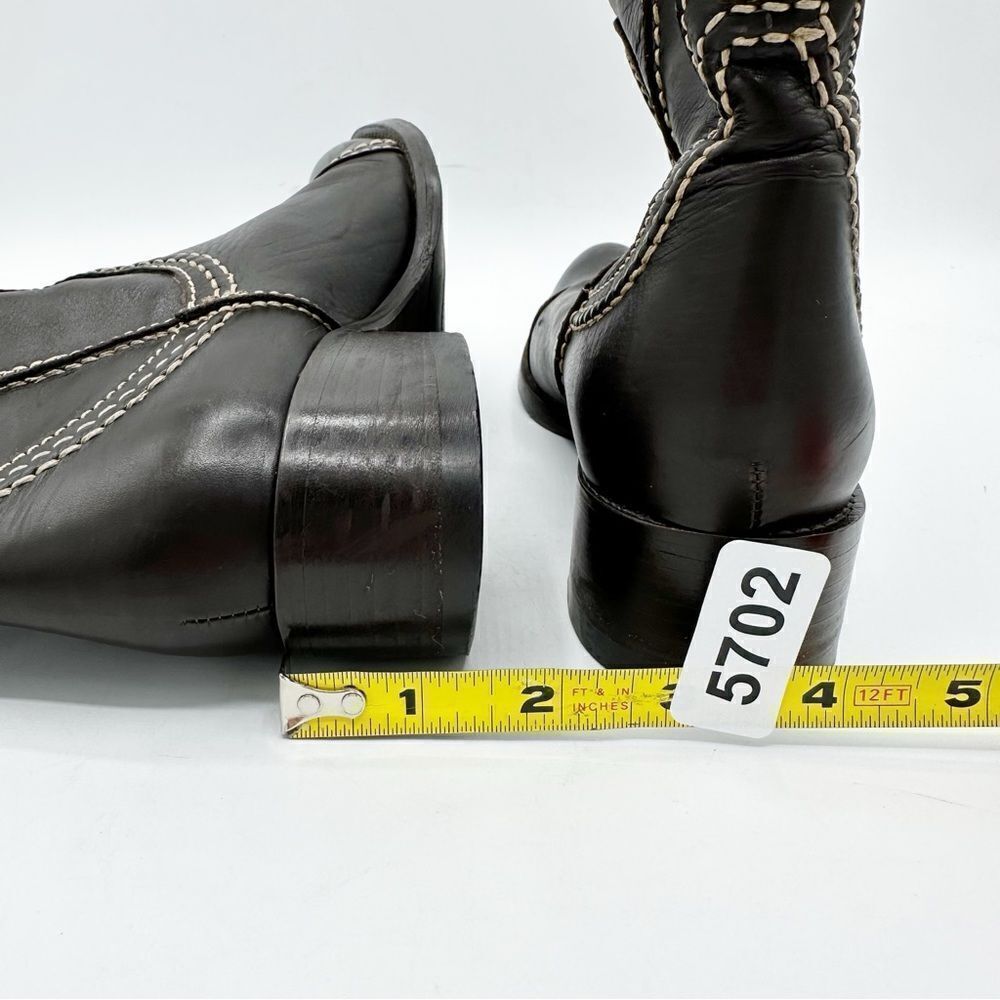 Tentazione Italian Brown Leather‎ Cap Toe Booties Sz EUR 35.5 US 5 - Picture 14 of 14